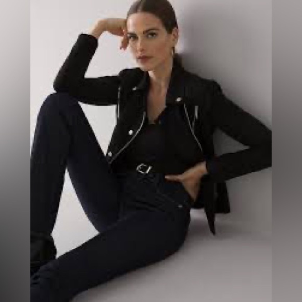 White House Black Market Faux Suede Vegan Moro Jacket
